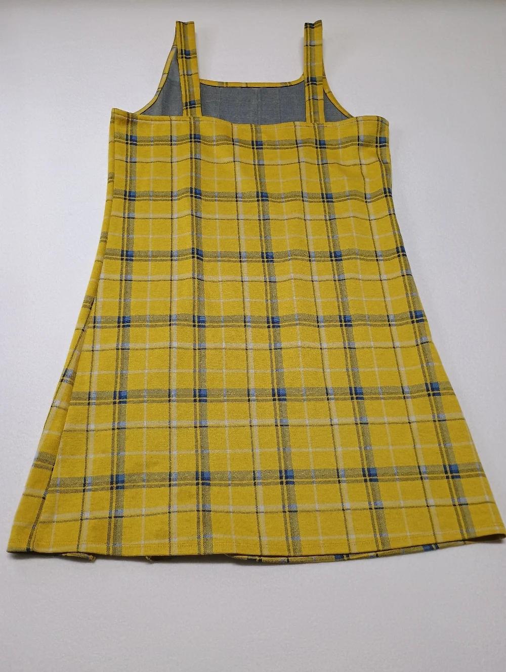 SO Yellow Plaid Tank Dress Women's 2XL - Picture 4 of 6